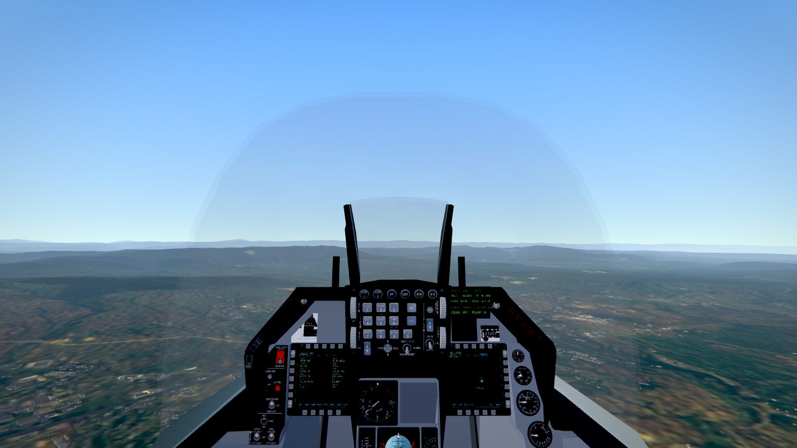 Evening light in the cockpit