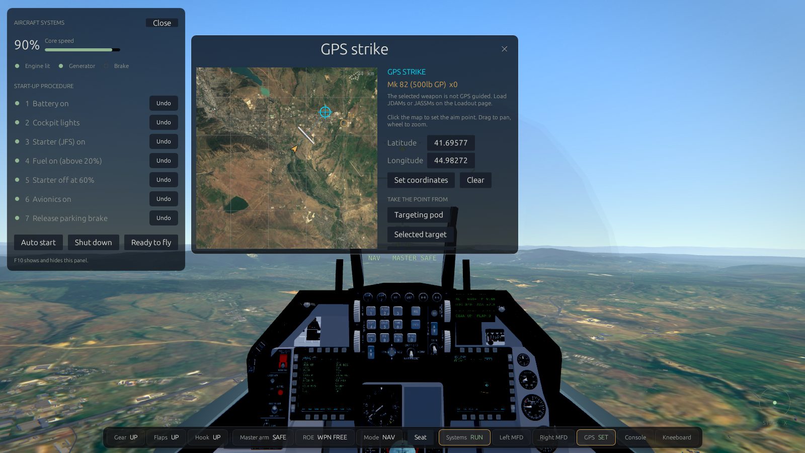The GPS strike panel for JDAMs and cruise missiles
