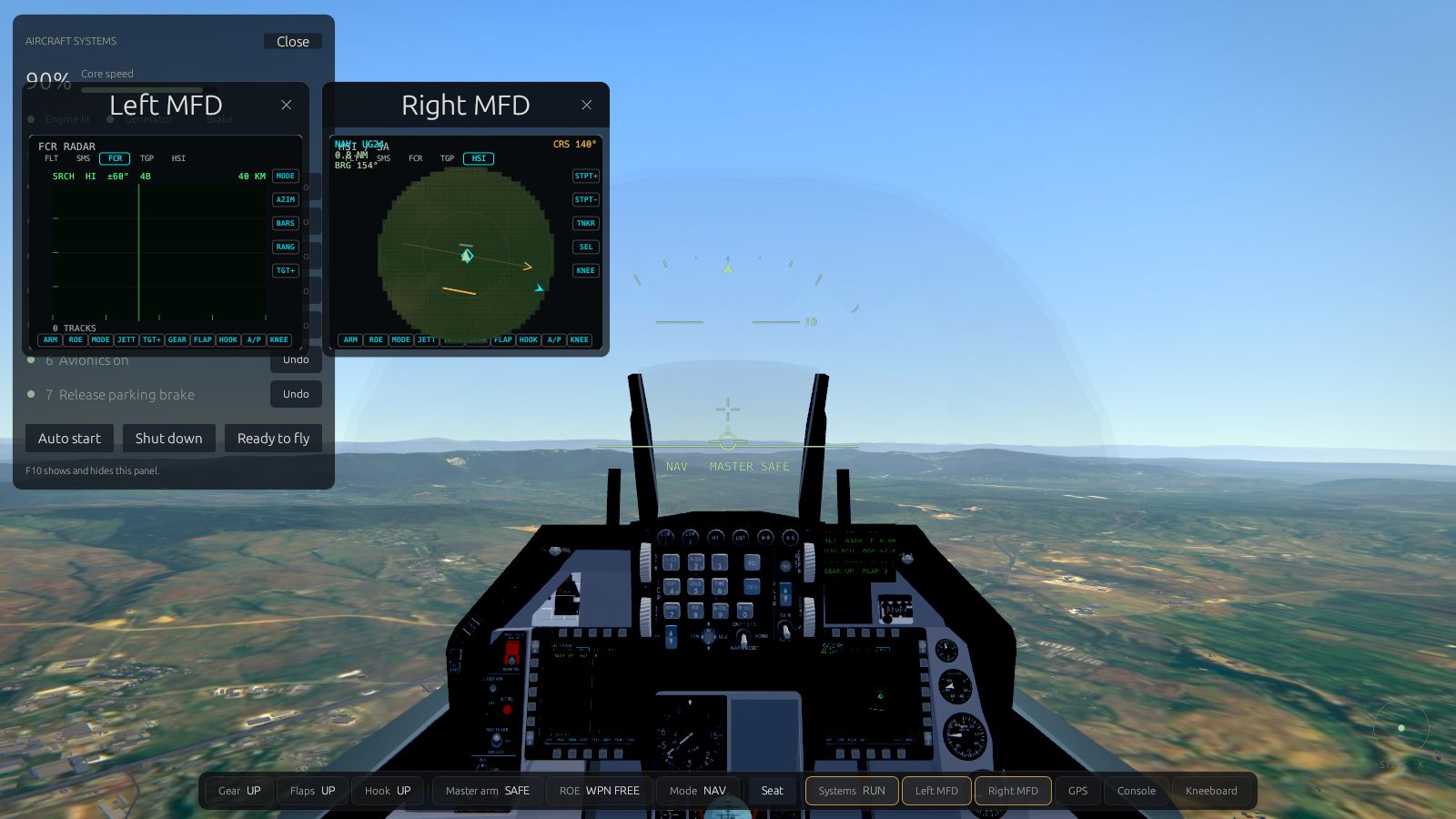 Radar and NAV displays