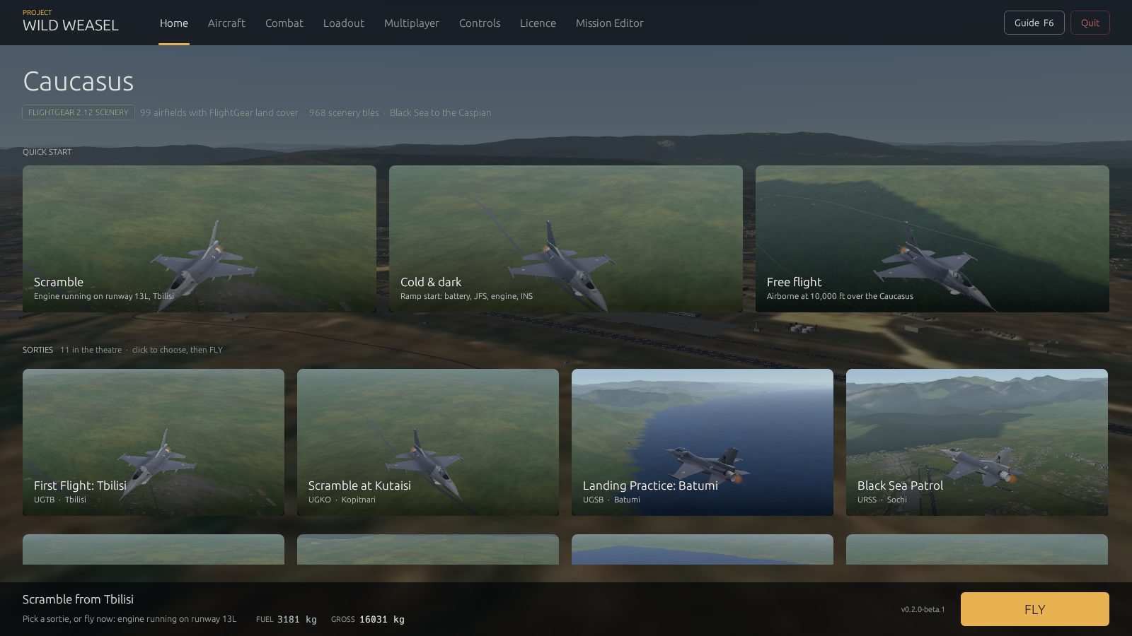 The launcher home page