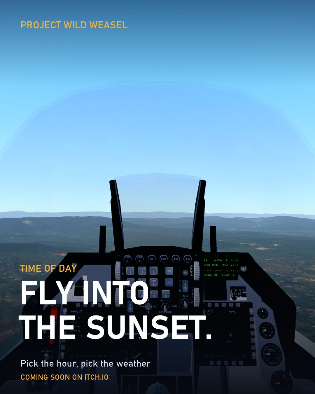 Fly into the sunset.
